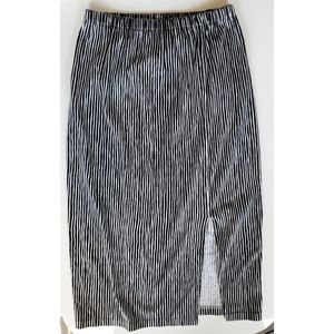 Vintage high-waisted cotton midi skirt